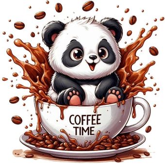 برچسب DTF یا استیکر حرارتی لباس مدل Coffe Time