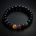 دستبند هفت چاکرا با سنگ‌های طبیعی