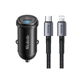 شارژر فندکی 30وات  مک دودو مدل CC-7492 به همراه کابل تبدیل لایتنینگ