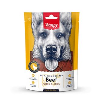 تشویقی سگ ونپی مدل Beef Jerky Slices وزن 100 گرم