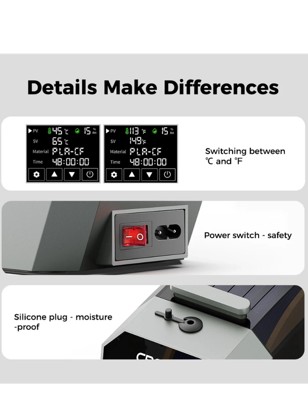 محفظه نگهداری فیلامنت Creality Space Pi Filament Dryer