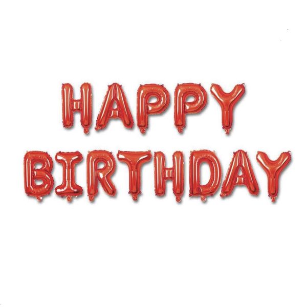 بادکنک فویلی مدل هپی برت دی مجموعه 13 عددی