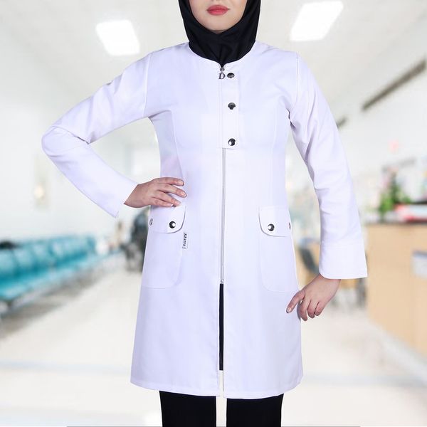 روپوش پزشکی زنانه خضرا مدل مارال کد 36704