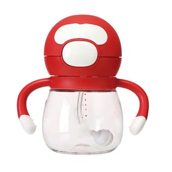 لیوان آبمیوه خوری نی دار رووکو مدل دکمه ای حجم 240 میلی لیتر