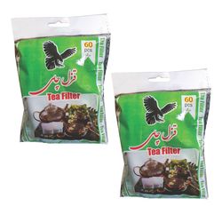 فیلتر چای قزل چای مدل کیسه ای بسته 60 عددی مجموعه دو عددی