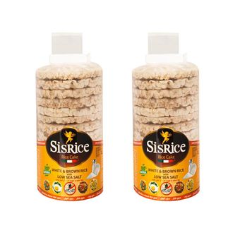 رایس کیک برنج سفید و قهوه ای بدون گلوتن سیس رایس- 120 گرم بسته 2 عددی