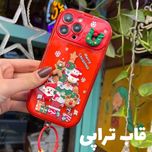 قاب کریسمسی آینه ای قرمز همراه با آویز