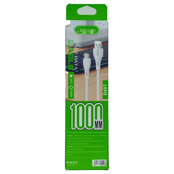کابل TYPE-C داهینر مدل D49T طول 1 متر با ضمانت سلامت محصول