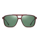 عینک آفتابی خلبانی (Aviator) مدل TR3301C32-P25 Polarized Hunter Sangria