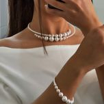 نیم ست وارداتی مرواریدی کد 0014
