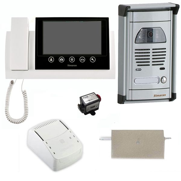 مجموعه دربازکن تصویری سیماران مدل 72TKM-VFC1 به همراه محافظ ولتاژ مانیتور