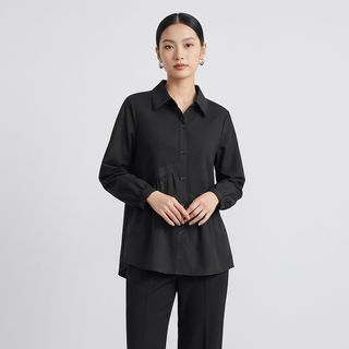 شومیز آستین بلند یقه برگردان زنانه مدل R6386