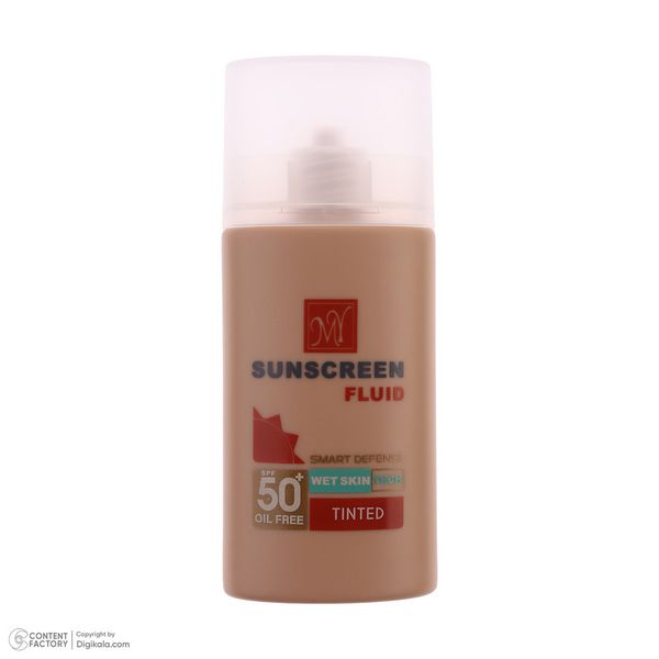 فلوئید ضد آفتاب رنگی مای SPF 50 مدل Smart Defense حاوی محافظ UVA و UVB ‌مناسب انواع پوست حجم 50 میلی‌ لیتر