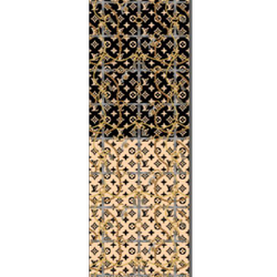 شال نخی گارزا لویی ویتون زنجیری مشکی کرم