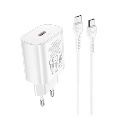 شارژر دیواری هوکو مدل N22 PD 25W به همراه کابل Type-C – فست شارژ سریع و ایمن