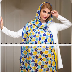 شال نخی وال گلدار نواردوزی