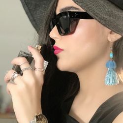 گوشواره منگوله فیروزه ای