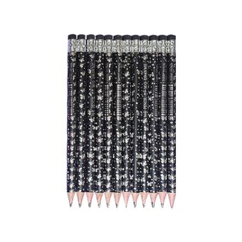 مداد مشکی مدل ام کیو طرح پروانه کد اچ 44 مجموعه 12 عددی