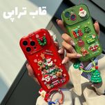 قاب کریسمسی آینه ای قرمز همراه با آویز