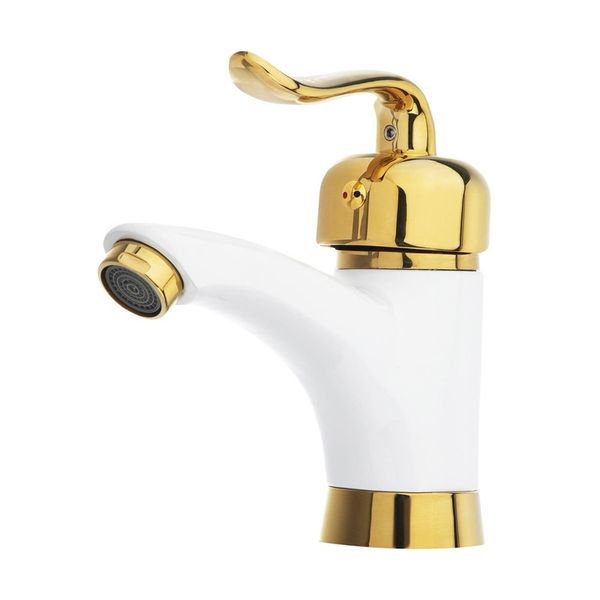 ست 6 تکه مدل قاجاری سفیدطلایی + دوش دوکاره استیل (5 سال گارانتی شیرآلات + ارسال رایگان)