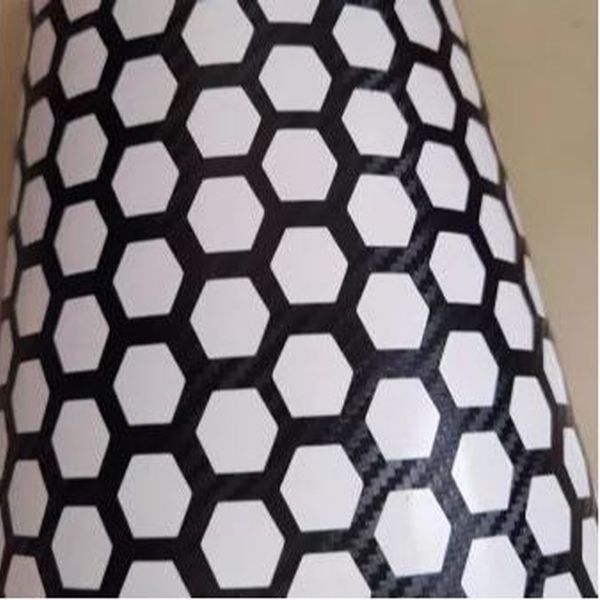 برچسب بدنه خودرو اسپرت غدیر طرح Hexagon carbon کد 01