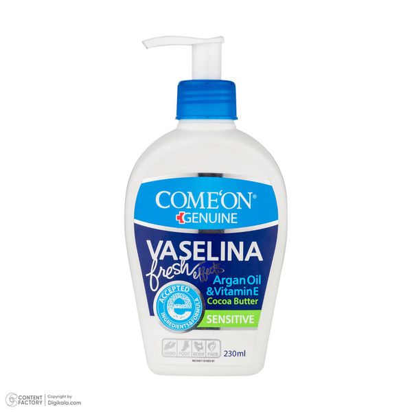 وازلین صورت و بدن کامان مدل Sensitive مناسب پوست حساس حجم 230 میلی لیتر