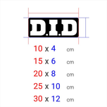 برچسب برش خورده مدل D.I.D کد 0097