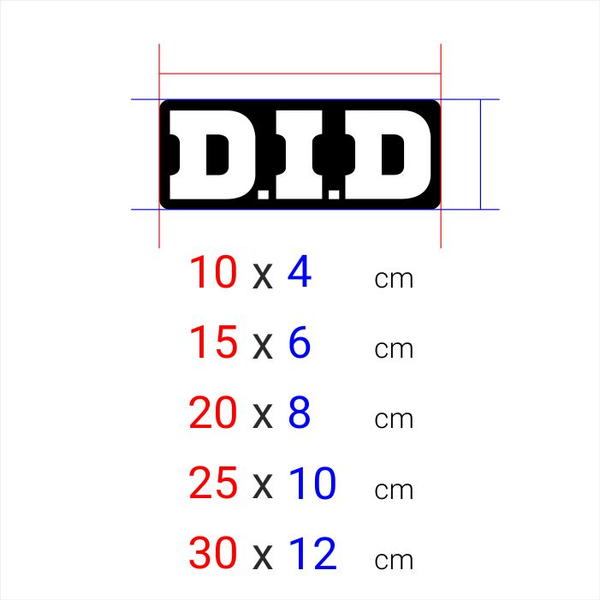 برچسب برش خورده مدل D.I.D کد 0097
