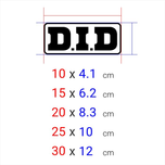 برچسب برش خورده مدل D.I.D کد 0098