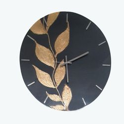 ساعت دیواری رزینی طرح برگ کد 001