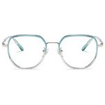 فریم عینک طبی چند ضلعی زنانه مدل TRZC829 C28-p81 Gradient Blue