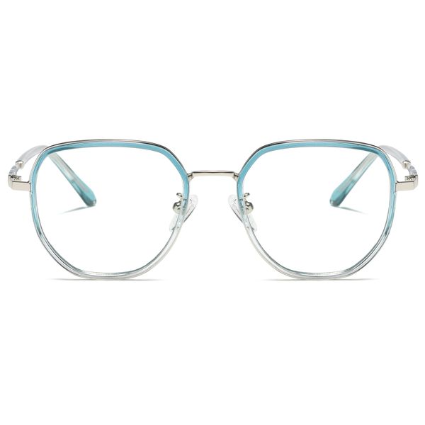 فریم عینک طبی چند ضلعی زنانه مدل TRZC829 C28-p81 Gradient Blue