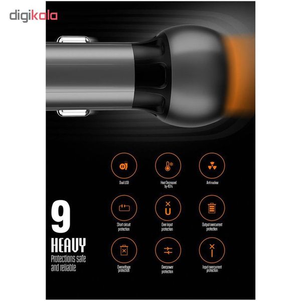 شارژر فندکی الدینیو مدل C503Q همراه با کابل Type-c