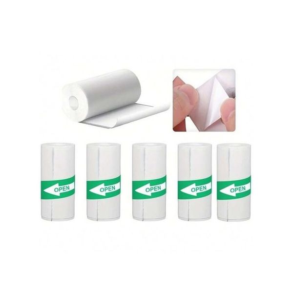 کاغذ پرینتر حرارتی پشت چسبدار پایتخت رول مدل LA3W بسته 10 عددی