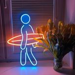 چراغ نئونی دیواری طرح موج سوار