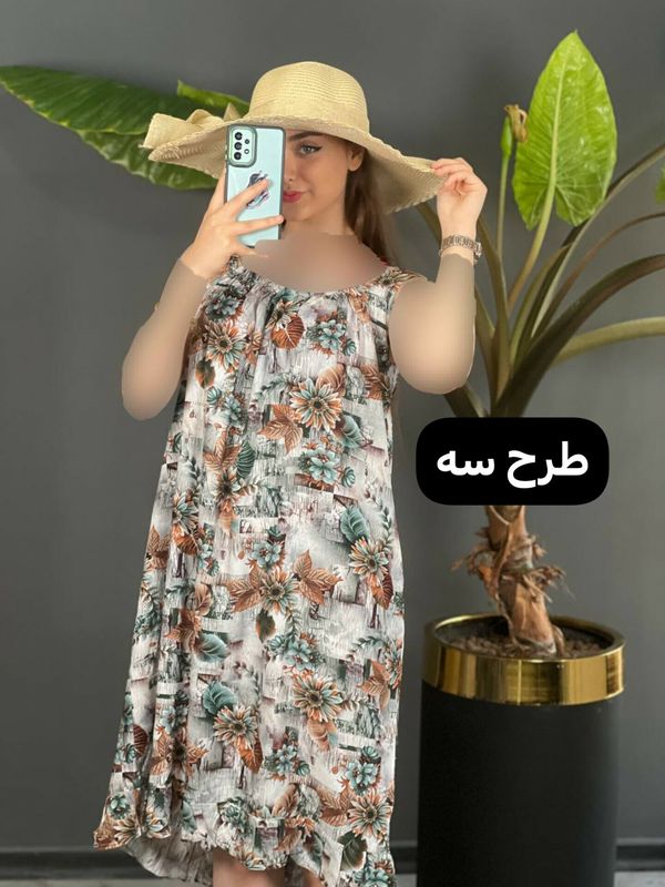 پیراهن نخی چیندار 1104