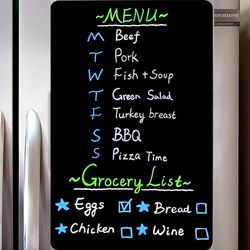 بلک برد مدل انعطاف پذیر مغناطیسی سایز 43x28 سانتی متر به همراه 3 ماژیک گچ مایع - بسته 4 عددی