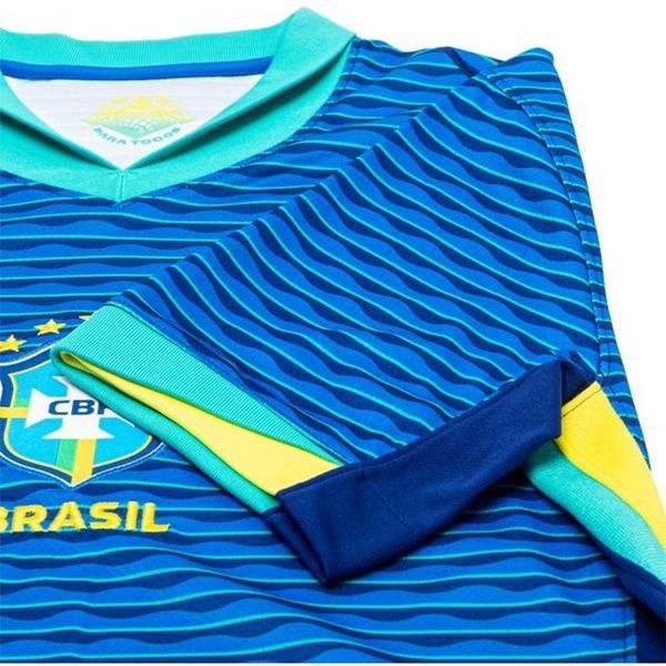 ست تی شرت و شلوارک ورزشی پسرانه مدل برزیل Away 2024