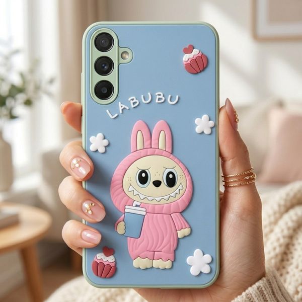 کاور مدل فانتزی طرح عروسکی Labubu لبوبو مناسب برای گوشی موبایل سامسونگ Samsung Galaxy A15