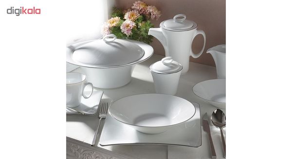 سرویس غذاخوری 97 پارچه چینی زرین سری وینچی الیسه مدل سمن درجه عالی