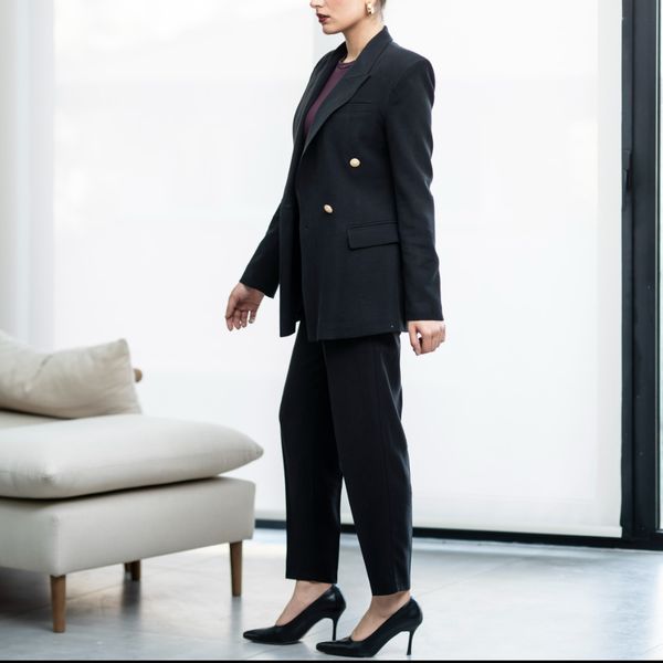 کت کتان اورسایز مشکی