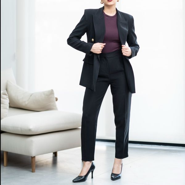 کت کتان اورسایز مشکی