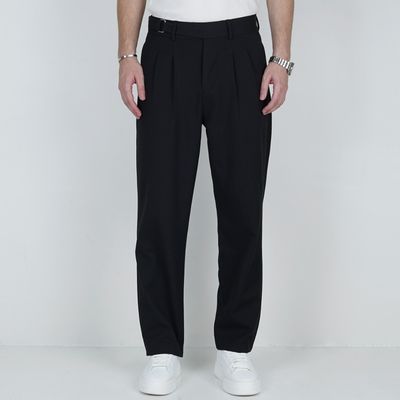 شلوار پارچه ای نیم بگ PHILIP PLEIN - رنگ مشکی