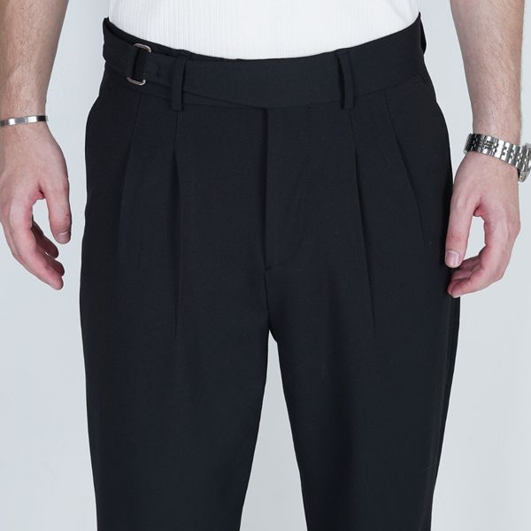 شلوار پارچه ای نیم بگ PHILIP PLEIN - رنگ مشکی