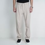 شلوار پارچه ای نیم بگ ZARA مدل بنددار - رنگ استخوانی