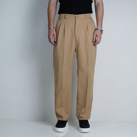 شلوار پارچه ای بگ AMIRI مدل پشت کش – رنگ کرم