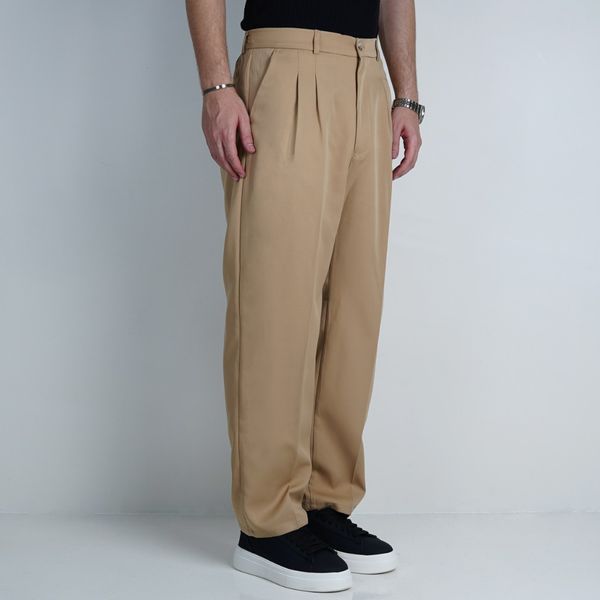 شلوار پارچه ای بگ AMIRI مدل پشت کش – رنگ کرم