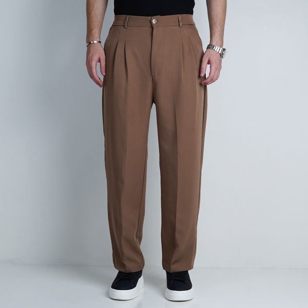 شلوار پارچه ای بگ AMIRI مدل پشت کش – رنگ قهوه ای