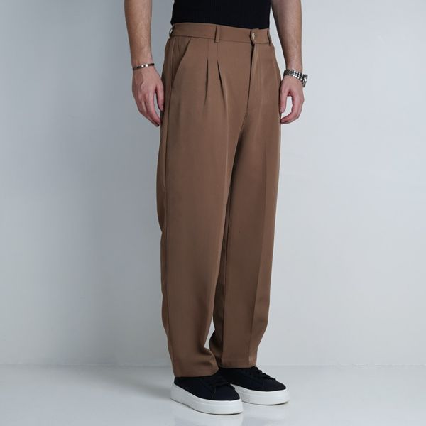 شلوار پارچه ای بگ AMIRI مدل پشت کش – رنگ قهوه ای