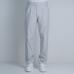 شلوار پارچه ای نیم بگ ZARA مدل کمر ایتالیایی دو دکمه - رنگ طوسی